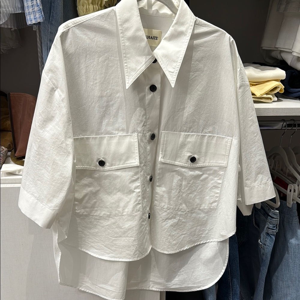 KHAITE Off-White Flap Pocket Shirt xs